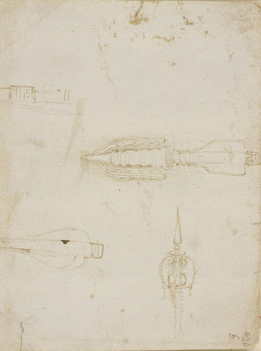 Designs for Weapons Poster | Leonardo da Vinci Art Print (1485)