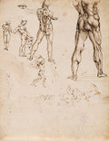 Nude Studies for the Battle of Anghiari Poster | Leonardo da Vinci Art Print (1505)