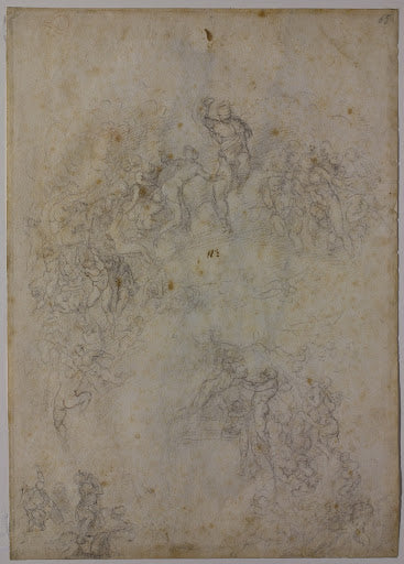 Study for the Last Judgment Poster | Michelangelo Art Print (1534)