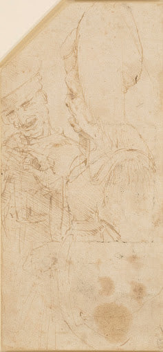 A Satire on Aged Lovers Poster | Leonardo da Vinci Art Print (1490)