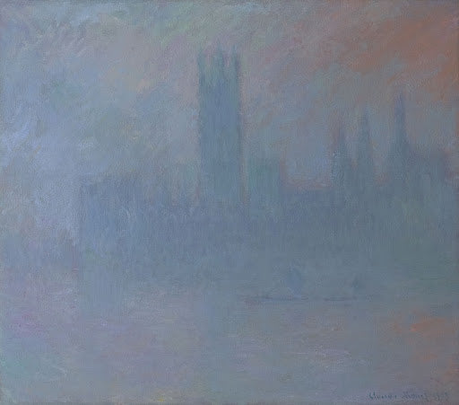 Houses of Parliament in the Fog Poster | Claude Monet Art Print