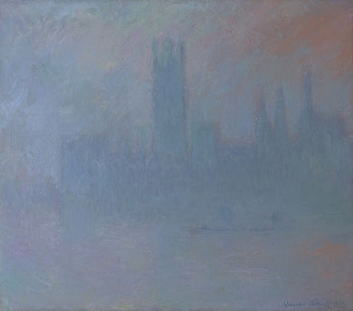 Houses of Parliament in the Fog Poster | Claude Monet Art Print