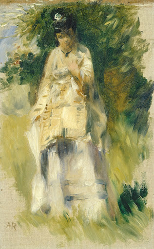 Woman Standing by a Tree Poster | Pierre-Auguste Renoir Art Print (1866)