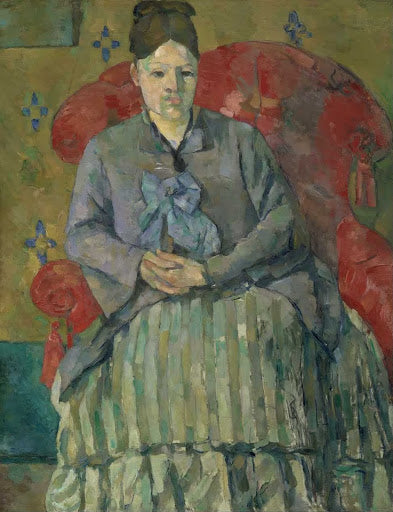 Madame Cézanne in a Red Armchair Poster | Paul Cézanne Art Print (1877)