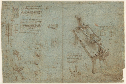 Codex Atlanticus Folio 2 Recto Poster | Leonardo da Vinci Art Print