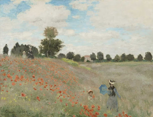Poppy Field Poster | Claude Monet Art Print (1873)