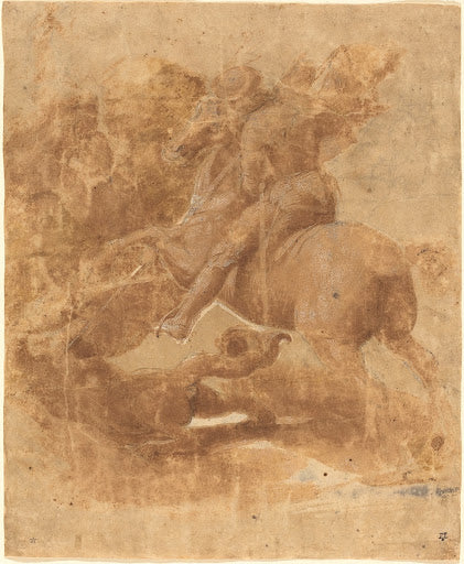 Study for Saint George and the Dragon Poster | Raphael Art Print (1506)