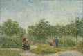 Garden with Courting Couples: Square Saint-Pierre Poster | Vincent van Gogh Art Print (1887)