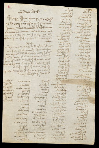 Codex Trivulzianus Page 81 Poster | Leonardo da Vinci Art Print (1487)