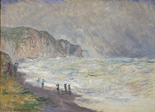 Heavy Sea at Pourville Poster | Claude Monet Art Print (1897)