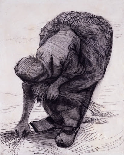 Peasant Woman Stooping Poster | Vincent van Gogh Art Print