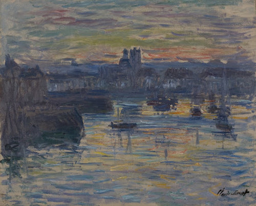 Port of Dieppe, Evening Poster | Claude Monet Art Print
