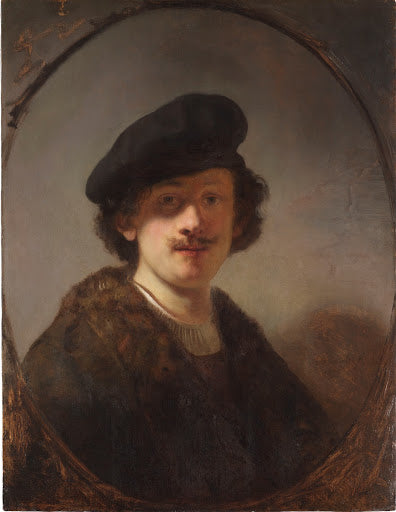 Self-Portrait with Shaded Eyes Poster | Rembrandt van Rijn Art Print (1634)
