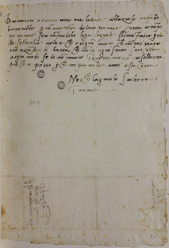 Letter to His Brother Buonarroto Poster | Michelangelo Art Print (1512)
