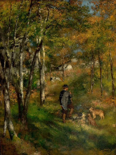 The Painter Le Coeur Hunting in Fontainebleau Forest Poster | Pierre-Auguste Renoir Art Print