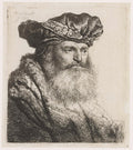 Bearded Man in a Velvet Cap with a Jewelled Clasp Poster | Rembrandt van Rijn Art Print (1637)