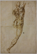 Back View of a Nude Poster | Michelangelo Art Print (1504)