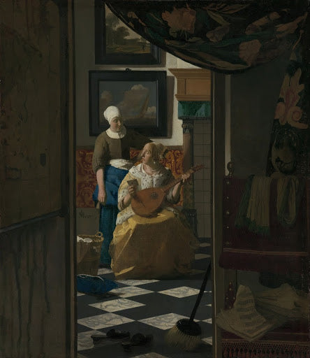 The Love Letter Poster | Johannes Vermeer Art Print (1669)