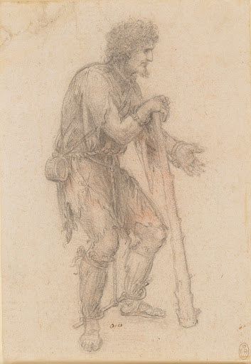 A Costume Study of a Prisoner Poster | Leonardo da Vinci Art Print (1517)