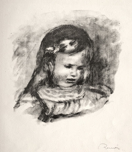 Claude Renoir, Head Lowered Poster | Pierre-Auguste Renoir Art Print (1904)