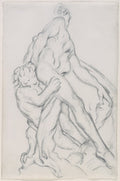 Sketch after Puget's Milo of Croton Poster | Paul Cézanne Art Print