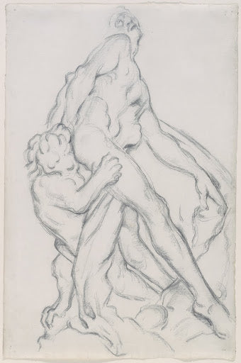 Sketch after Puget's Milo of Croton Poster | Paul Cézanne Art Print