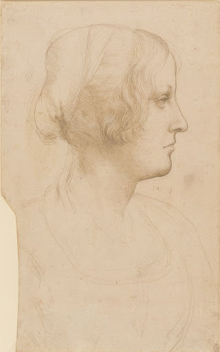 A Portrait of a Woman in Profile Poster | Leonardo da Vinci Art Print (1485)