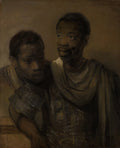 Two African Men Poster | Rembrandt van Rijn Art Print (1661)