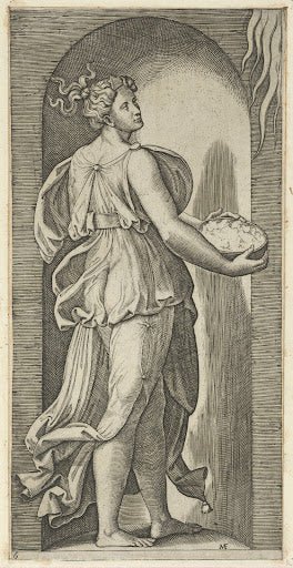 Hope in a Niche Poster | Marcantonio Raimondi after Raphael Art Print (1515)