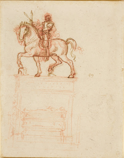A Study for the Trivulzio Monument Poster | Leonardo da Vinci Art Print (1510)