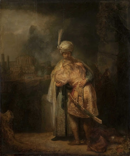David and Jonathan Poster | Rembrandt van Rijn Art Print (1642)
