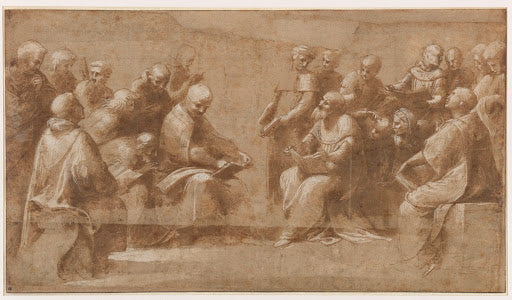 Study for the Disputa: Clerics in Discussion Poster | Raphael Art Print