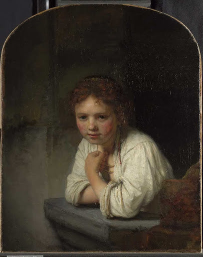 Girl at a Window Poster | Rembrandt van Rijn Art Print (1645)