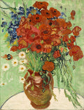 Vase with Daisies and Poppies Poster | Vincent van Gogh Art Print (1890)