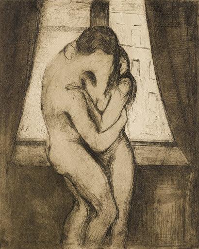 The Kiss (Drypoint) Poster | Edvard Munch Art Print (1895)
