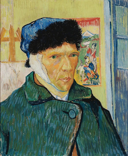 Self-Portrait with Bandaged Ear Poster | Vincent van Gogh Art Print (1889)