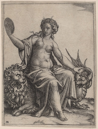 Prudence Poster | Marcantonio Raimondi after Raphael Art Print (1513)