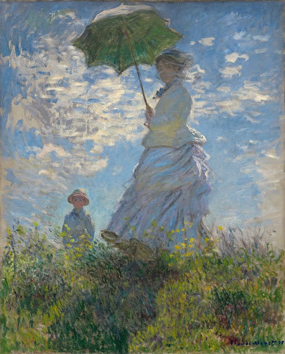 Woman with a Parasol – Madame Monet and Her Son Poster | Claude Monet Art Print (1875)