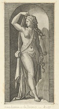 Prudence in a Niche Poster | Marcantonio Raimondi after Raphael Art Print (1515)