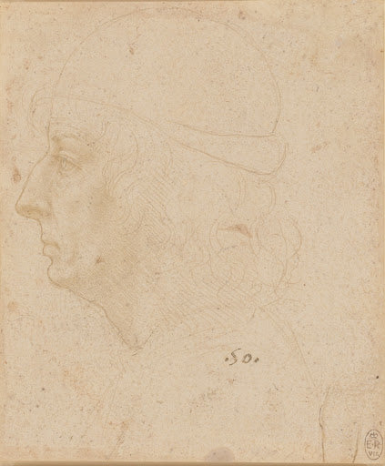 A Portrait of a Man in Profile Poster | Leonardo da Vinci Art Print (1482)