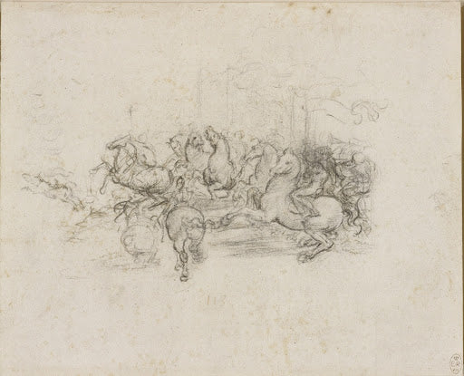 A Cavalcade Poster | Leonardo da Vinci Art Print (1503)