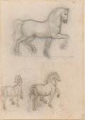 Designs for an Equestrian Monument Poster | Leonardo da Vinci Art Print (1517)