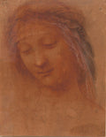 The Head of the Madonna Poster | Leonardo da Vinci Art Print (1510)