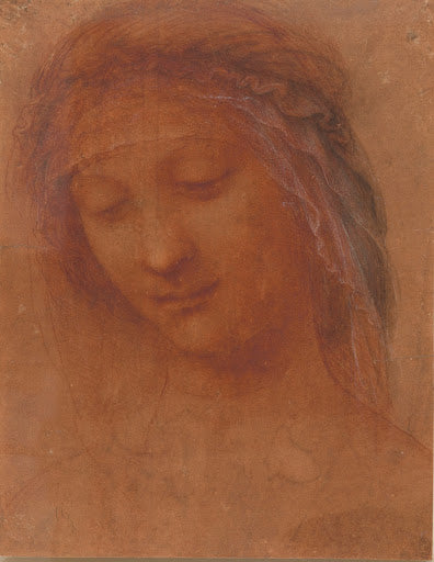 The Head of the Madonna Poster | Leonardo da Vinci Art Print (1510)