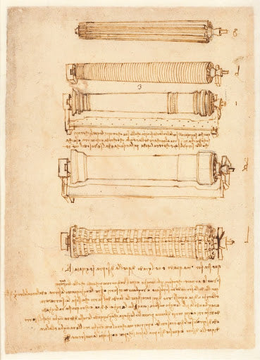 Codex Atlanticus Folio 61 Recto Poster | Leonardo da Vinci Art Print