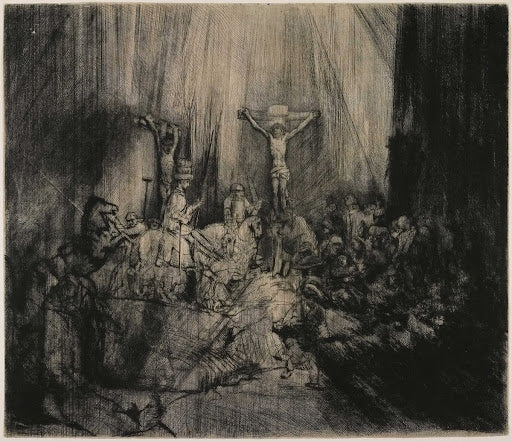 The Three Crosses (Fourth State) Poster | Rembrandt van Rijn Art Print (1653)