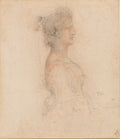 The Bust of a Masquerader in Right Profile Poster | Leonardo da Vinci Art Print (1517)