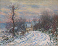 Coming Into Giverny in Winter Poster | Claude Monet Art Print (1885)