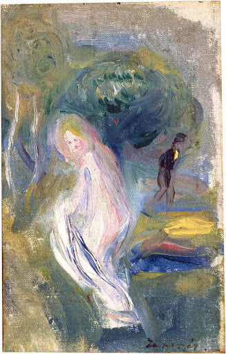 Nude with Figure in Background Poster | Pierre-Auguste Renoir Art Print (1882)