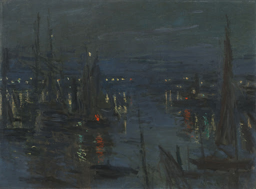 The Port of le Havre, Night Effect Poster | Claude Monet Art Print (1872)